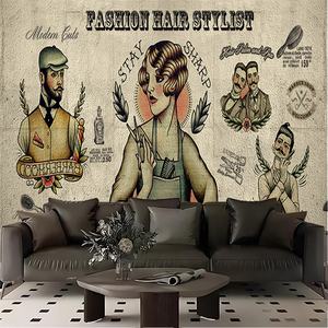 Papier peint moderne floral antistatique et imperméable pour salons de coiffure (hommes et femmes), usage domestique et de divertissement - Product Image 3