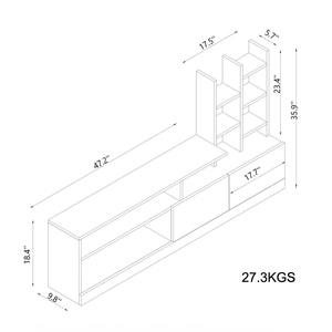 Tv stand armadietto di stoccaggio in legno armadi da esposizione <span class=keywords><strong>per</strong></span> il vostro <span class=keywords><strong>soggiorno</strong></span> mobili con <span class=keywords><strong>libreria</strong></span> - Product Image 5