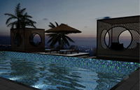 Glas Stein Mosaik fluor zierende Pool fliesen Geeignet für Innen-und Außen leuchtende Pool fliesen Mosaik fluor zierend