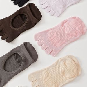 Women's Spring/Summer Style Ear-Lifting, Backless, Five-<b>Finger</b> Yoga <b>Socks</b> with Adhesive Finish and Non-Slip Fittings, Fitness - Product Image 4