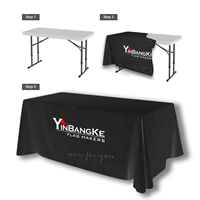 Nappe extensible drapée personnalisée avec logo coloré, 1,2 m/1,8 m/2,4 m, imperméable, pour événements professionnels