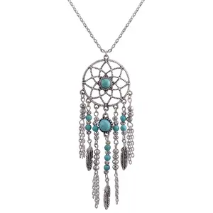 Catch the dream net necklace national wind sets of tassel feathers ornaments Bohemian jewelry Fashion Jewellery
