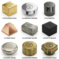 Fabricant de bouchons de parfum en Zamac OEM/ODM – Couvercle métallique géométrique lourd sur mesure avec logo personnalisé en relief pour parfums de niche de luxe