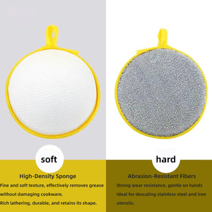 Chất Lượng Cao Double Side Món Ăn Rửa Miếng Bọt Biển Nhà Bếp Vòng Mềm Lông Rửa Miếng Bọt Biển Tái Sử Dụng Hộ Gia Đình Pan Nồi Món Ăn Rửa Miếng Bọt Biển - Product Image 2