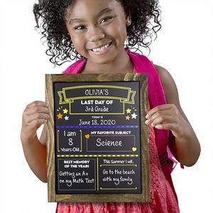 Letrero de pizarra ZZM para el primer y último día de clases, de madera moderna para aplicación en casas de campo - Product Image 1