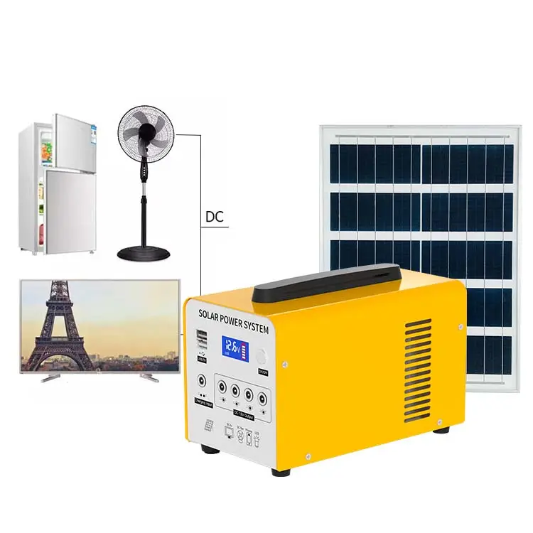 Alimentation solaire mobile portative à usage domestique de batterie au Lithium de haute qualité pour le camping petit système de stockage d'énergie solaire