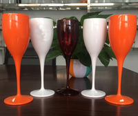 Verres à vin en acrylique personnalisés BST 6oz 175ml, gobelets, flûtes à champagne en plastique transparent jaune et blanc pour mariage, vente en gros