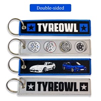 Llavero de tela personalizado con logotipo bordado, diseño de fabricación de calidad a buen precio, llavero tejido tipo Jet Tag