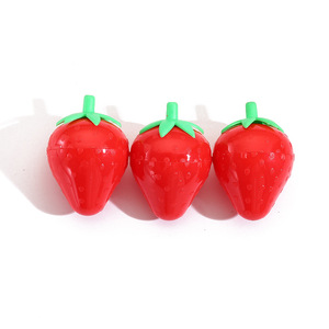 Sacapuntas de plástico con diseño de fresa para estudiantes, sacapuntas manual de un solo orificio, bonito y de alta calidad, para lápices de carbón - Product Image 1