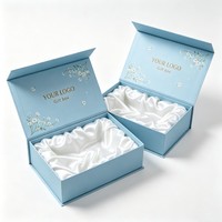 Boîte d'emballage personnalisée avec logo, boîte en papier cosmétique de luxe avec aimant, boîte cadeau pour perruque, crème pour le visage avec ruban