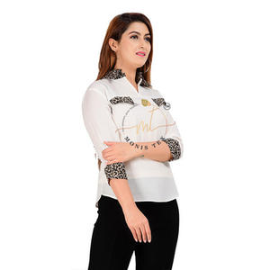 Top de Verano para Mujer, Cuello Redondo, Diseño Sólido, Manga Tres Cuartos, Transpirable, Tejido Ecológico de Poliviscosa - Product Image 6