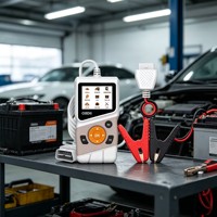 Escáner OBD2 2 en 1 y Probador de Batería de Auto de 12V, Lector de Códigos de Error, Analizador de Batería con Prueba de 100-2000 CCA, Multi Idiomas