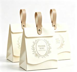 Bolsas de Regalo de Lujo para Boda, Diseño Nuevo, Hechas a Mano, Ecológicas, Reciclables, con Logotipo en Relieve, Mini Bolsas de Regalo de Champán, de Cuero - Product Image 1