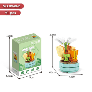 Juego de Bloques de Construcción de Flores, Planta en Maceta con Caja de Regalo, Juego de Ladrillos MOC, Juegos de Bricolaje para Niños, Juguetes Educativos para Niños 8940 - Product Image 3
