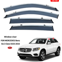 Pare-soleil et déflecteur de pluie pour vitres de voiture, pare-brise, en polycarbonate, installation facile pour Mercedes-Benz GLC