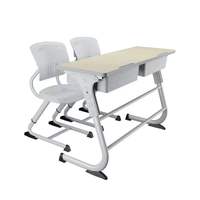 Table et chaise d'école universitaire moderne, ensemble de bureau et de chaise de classe