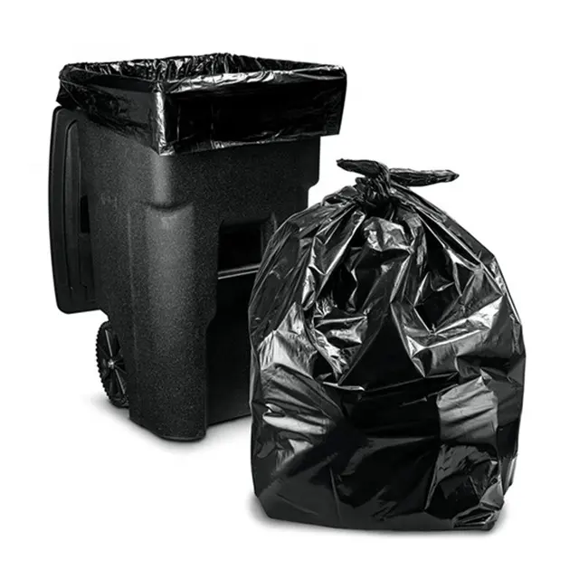 Túi rác nhựa lớn màu đen túi rác nặng túi bao bì nhựa (1.5 Mil-50 "x 48")