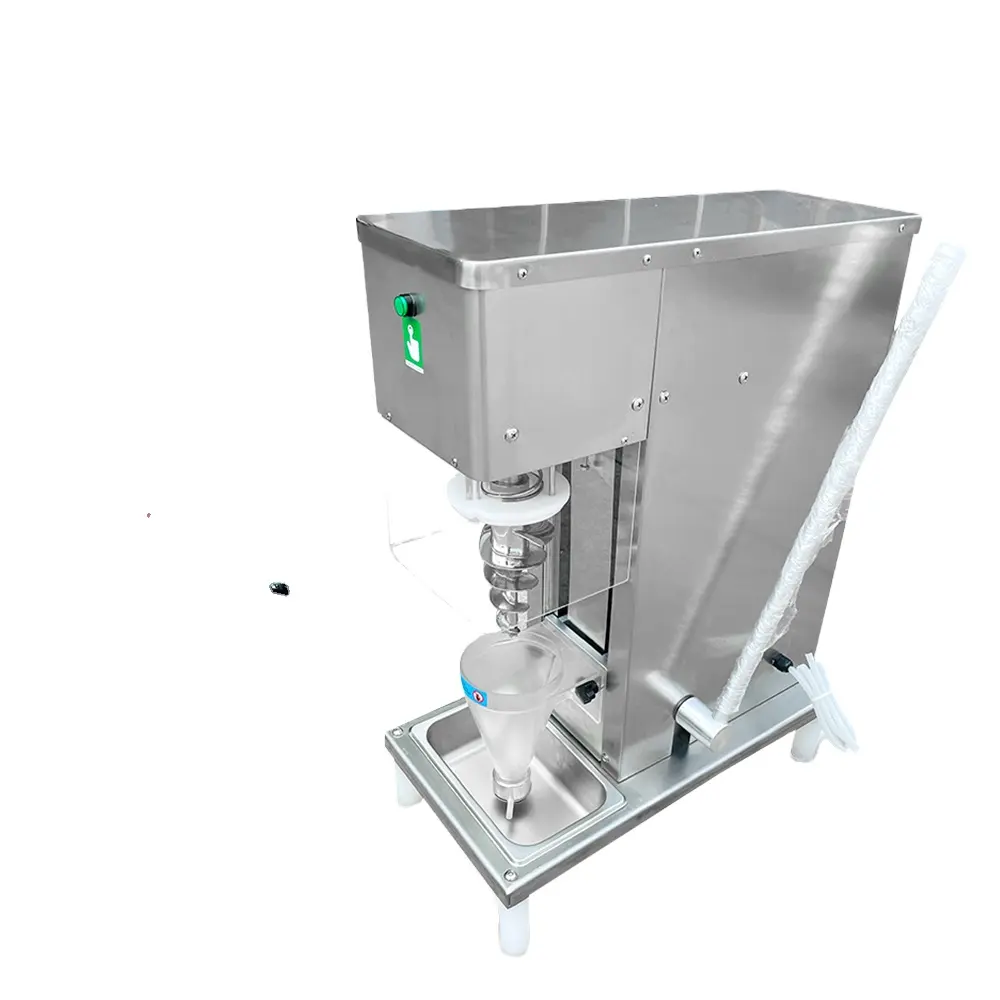 Liquidificador de sorvete semi-automático, máquina de mistura de sorvete de frutas frescas