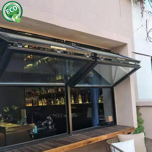 Foshan Manufacturer Aluminum Alloy Up-and-down Folding <b>Window</b> Soundproof Sliding Balcony Folding <b>Windows</b> For Coffee Shops - Product Image 5