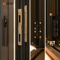 Portes pliantes en aluminium isolées thermiquement pour l'extérieur WANJIA, portes de patio pliantes avec revêtement en poudre