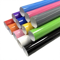Rouleaux de vinyle pour traceur de découpe PVC à encre UV brillante, résistants à l'eau, écologiques, autocollants carrés opaques colorés
