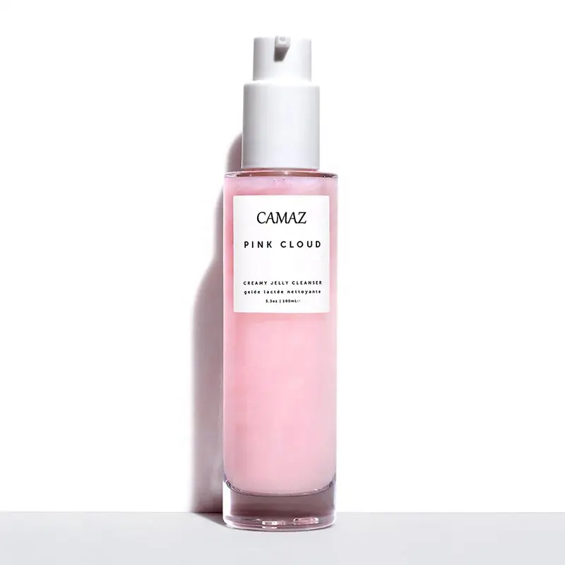 Private Label Organic Rose Facial Deep Cleansing Gentle Pink Cloud Whitening Face Wash Foam detergente per il viso