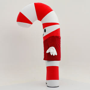 Costume de mascotte gonflable géant en forme de canne à sucre <span class=keywords><strong>rouge</strong></span> de Noël pour les festivals, à porter en déplacement, en extérieur, 2,2 m, 2,6 m de haut, costumes de canne à sucre - Product Image 5