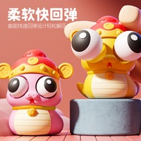 Vente en gros transfrontalière de jouets anti-stress adorables à grands yeux, souples et compressibles, figurines d'animaux en plastique décoratives pour la décompression
