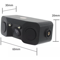 2-Sondes Détection Radar de Stationnement Inversé Avertissement d'Angle Mort CVBS Alarme Vision Nocturne CCD Vision Voiture Vue Arrière Rappel Vocal