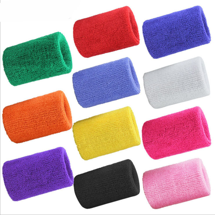 Custom Tennis Gym Wristbands anti Sweatbands Terry Cloth cotton Sweat Wrist Bands Sports Wrist Sweatbands