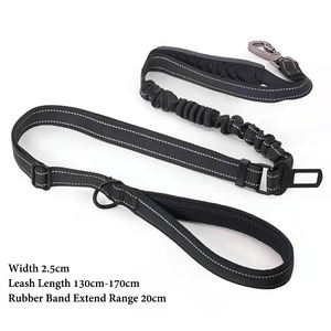 Kingtale Pet Supplies 4 en 1 Heavy Duty Dog Lead con cinturón de seguridad de <span class=keywords><strong>coche</strong></span> y mango acolchado suave reflectante Big Dog Leash Bungee - Product Image 4