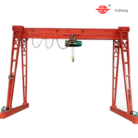 Pont roulant semi-portique monopoutre de type MH de 1 tonne pour chargement/déchargement en quai, avec palan électrique CD1/MD1, moteur triphasé 380V et roulement.