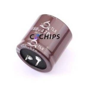 TLS450V470M35*35 V Snap-in <b>Aluminum</b> <b>Electrolytic</b> <b>Capacitor</b> Through hole Component (THT),D35xL35mm 470uF 20% 450V 10mm - Product Image 1