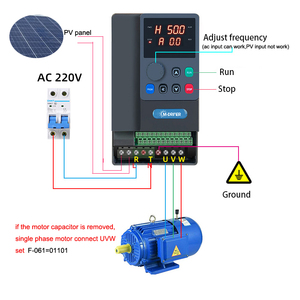 M-driver PV500 Shenzhen MPPT <b>Solar</b> VFD 240V Single Phase With 0-500Hz Output for Three Phase Water <b>Pump</b> PV500 Single Phase to Th - Product Image 5