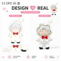 Vêtements de poupée personnalisés : Combinaison à capuche Lapin Blanc pour poupée en coton de 20 cm – Vêtements de jouet OEM ODM en gros