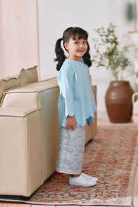 SIPO OEM Dubai Abaya Burqa Kids Abaya Dress Muslim Girls <b>Khimar</b> Hijab 2Piece Set Muslimah Jilbab Baju Kurung Borong - Product Image 6