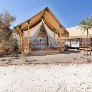 Tentes de glamping de luxe quatre saisons imperméables <span class=keywords><strong>en</strong></span> PVC avec cadre <span class=keywords><strong>en</strong></span> bois <span class=keywords><strong>pour</strong></span> les <span class=keywords><strong>vacances</strong></span> <span class=keywords><strong>en</strong></span> <span class=keywords><strong>famille</strong></span>, <span class=keywords><strong>camping</strong></span> avec balcon extérieur de 24 m - Product Image 3