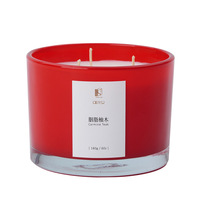 Bocaux en cristal bio personnalisés de luxe avec bougies parfumées romantiques au jasmin pour les fêtes Ramadan fête des pères boîte d'offre en gros