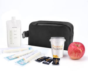 ถุงอาหารกลางวันเก็บความเย็นขนาดเล็กแบบพกพาได้มีซิปปิดกันรั่วสามารถให้ความเย็นสำหรับใส่ทำงาน/<span class=keywords><strong>โรงเรียน</strong></span>/การเดินทางเหมาะกับขนมโยเกิร์ต - Product Image 4