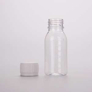 Mini 1oz 2oz 3oz Medizin pille Flüssiger Hustens aft Plastik flasche mit kinder sicherer Sicherheits kappe - Product Image 3