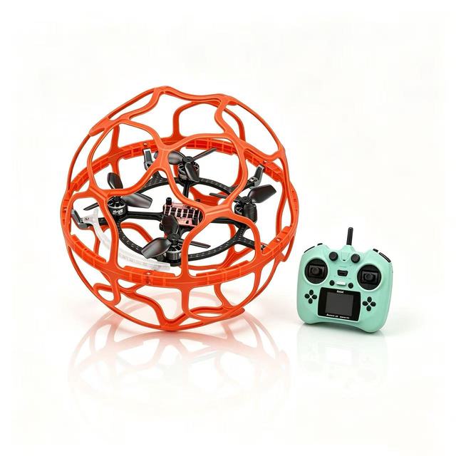 Soccer Ball Kit for Competition 1404 4600KV Brushless Motor F405 20A Stack Red Blue 200mm Protective Cage UAV