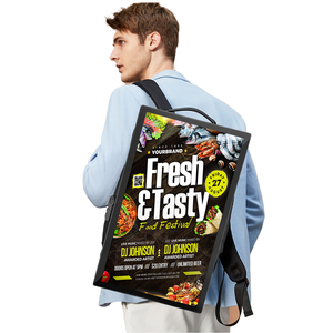 High Quality 27 Inch LCD Advertising Backpack Digital Billboard Human Walking Backpack Billboard Advertising Mobile Billboard - Product Image 3