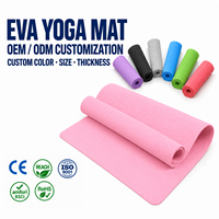 Tapis de sport intérieur flexible en EVA, couleur personnalisable, pour yoga, aérobic, étirements, entraînement à domicile, fitness