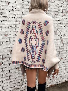 Wholesale 2025 New Ladies Bohemian <b>Poncho</b> Shawl Ethnic Style Soft Warm <b>Women's</b> Winter Cloak Blanket Polyester - Product Image 2