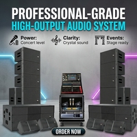 Ensemble d'équipement de scène pour concerts de grande envergure, système de sonorisation professionnel Line Array, enceintes actives et passives avec subwoofer et table de mixage