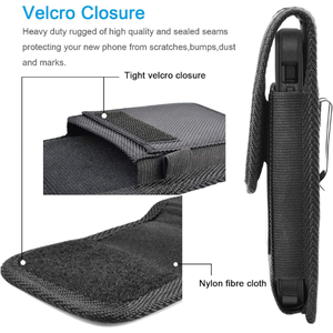 Étui universel en cuir de nylon avec pochette à clip pour carte d'identité pour iPhone pour <span class=keywords><strong>Samsung</strong></span> VIVO - Product Image 4
