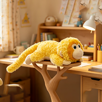 Vente directe d'usine, jouets en peluche en forme de singe mignon, tailles personnalisées, certifiés CE, pour cadeau promotionnel