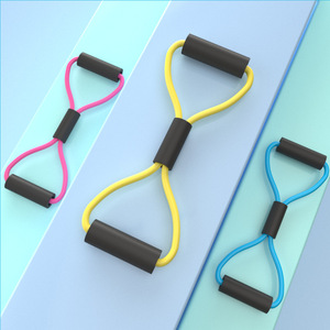 Bande de résistance en forme de huit 6x9x1000mm pour ouvrir les épaules et affiner le dos, machine de fitness élastique pour yoga - Product Image 1