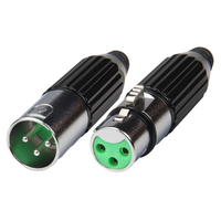 Connecteur XLR mâle 3 broches avec filetage interne pour câble audio de microphone, idéal pour table de mixage, enceinte, scène et studio