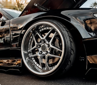 Nouvelles jantes en alliage forgé JDM JUWA chromées 2 pièces 18x9.5 5x112 5x120 5x114.3 Deep Dish pour Silvia pour GTR